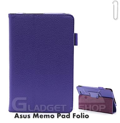 เคส Asus Memo Pad (ME172V) Blue Folio Stand Case 